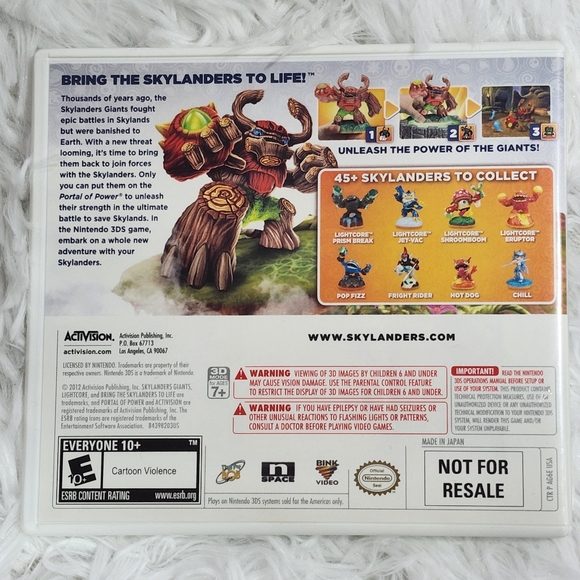 Skylanders Giants Nintendo 3DS/Pre-owned EXCELLENT CONDITION - Picture 7 of 7